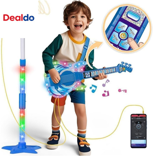 Kids guitar and - kids, microphone